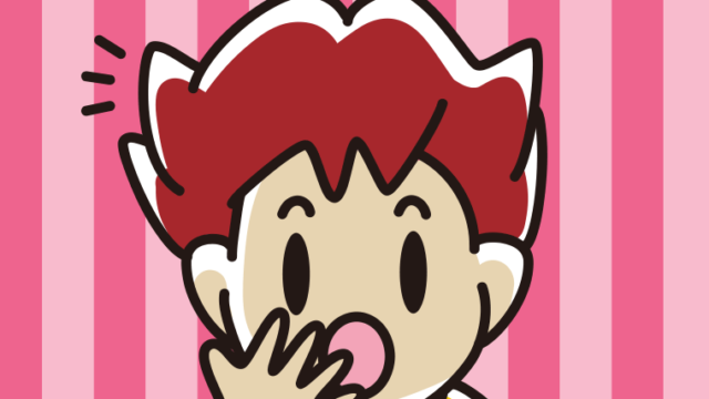 ハッとする男子大学生の顔のイラスト【色、背景あり】PNG