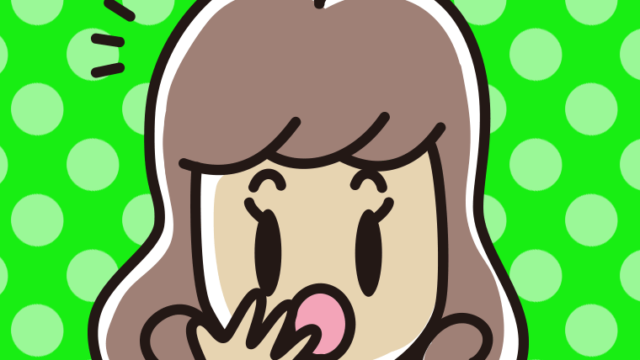 ハッとする女子大学生の顔のイラスト【色、背景あり】PNG