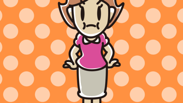 プンプン怒る女性のイラスト【色、背景あり】PNG