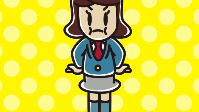 プンプン怒る女子高校生のイラスト【色、背景あり】PNG