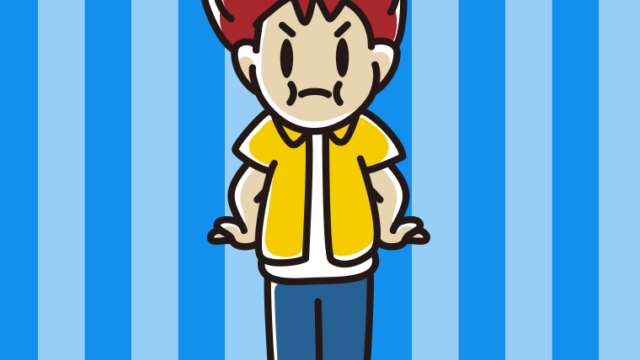 プンプン怒る男子大学生のイラスト【色、背景あり】PNG