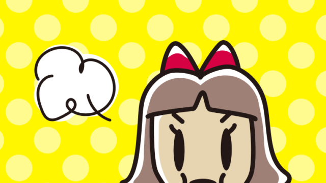 プンプン怒る小学生女子の顔のイラスト【色、背景あり】PNG