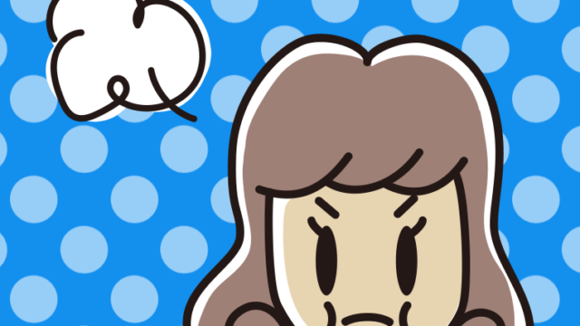 プンプン怒る女子大学生の顔のイラスト【色、背景あり】PNG