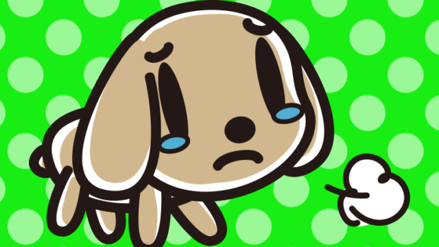 泣くトイプーちゃんのイラスト【色、背景あり】PNG