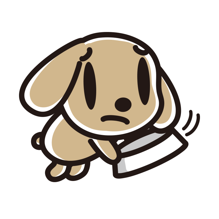 ごはんをもっと食べたいトイプーちゃん（犬）のイラスト【色あり、背景なし】透過PNG