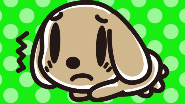 具合が悪いトイプーちゃんのイラスト【色、背景あり】PNG