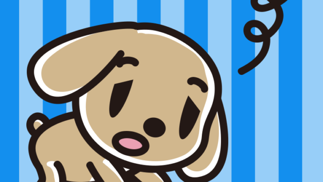 眠そうなトイプーちゃんのイラスト【色、背景あり】PNG