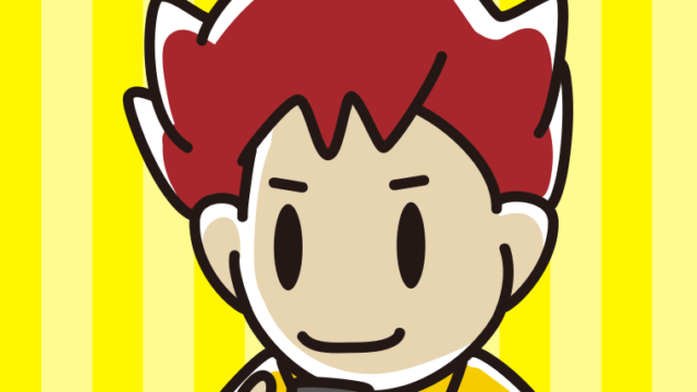 スマホを使う男子大学生のイラスト【色、背景あり】PNG