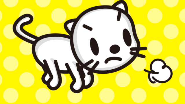 怒るネコちゃんのイラスト【色、背景あり】PNG