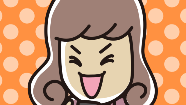 スマホを見て笑う女子大学生のイラスト【色、背景あり】PNG