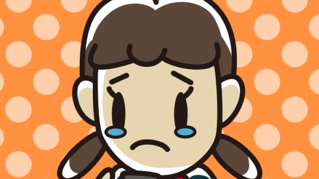 スマホを見て泣く女子中学生のイラスト【色、背景あり】PNG