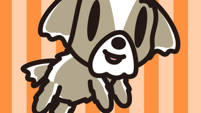 かわいいシーズーちゃん（犬）のイラスト【色、背景あり】PNG