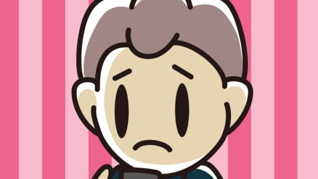 スマホを見て困る男子中学生のイラスト【色、背景あり】PNG