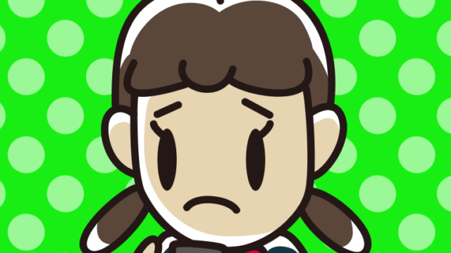 スマホを見て困る女子中学生のイラスト【色、背景あり】PNG