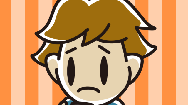 スマホを見て困る男子高校生のイラスト【色、背景あり】PNG