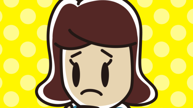 スマホを見て困る女子高校生のイラスト【色、背景あり】PNG