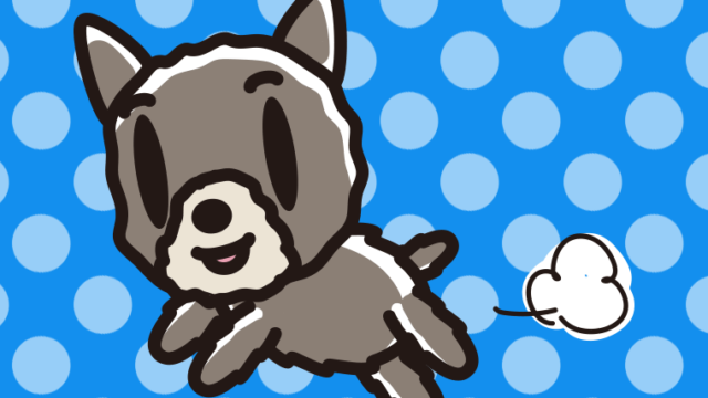 走るヨーキーちゃん（犬）のイラスト【色、背景あり】PNG