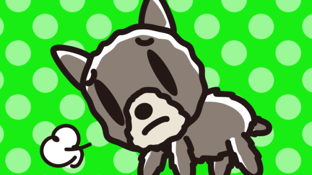 悲しそうなヨーキーちゃん（犬）のイラスト【色、背景あり】PNG