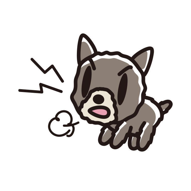 吠えるヨーキーちゃん（犬）のイラスト【色あり、背景なし】透過PNG