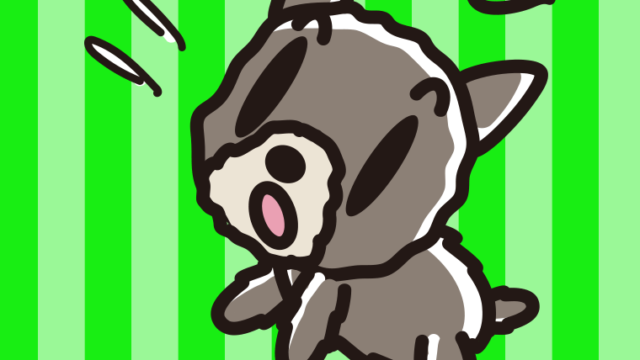 驚くヨーキーちゃん（犬）のイラスト【色、背景あり】PNG