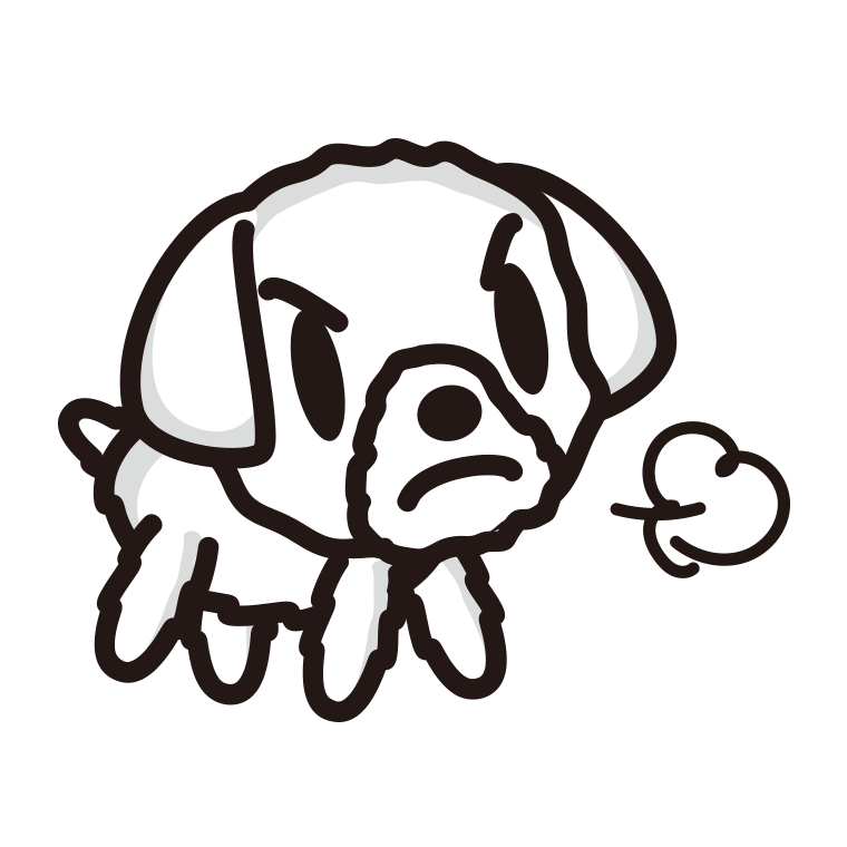 怒るマルチーズちゃん（犬）のイラスト【色あり、背景なし】透過PNG