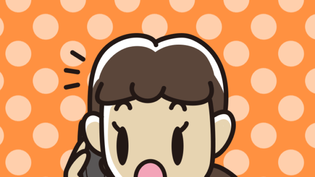 スマホで電話して驚く女子中学生のイラスト【色、背景あり】PNG