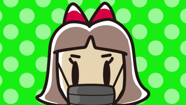 黒マスクをする小学生女子の顔のイラスト【色、背景あり】PNG