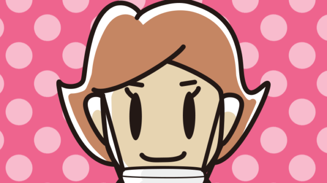 あごにマスクをずらす女性のイラスト【色、背景あり】PNG