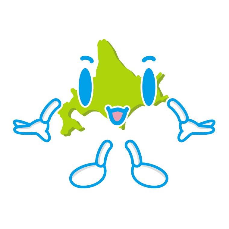 かわいい北海道ちゃんのイラスト【色あり、背景なし】透過PNG