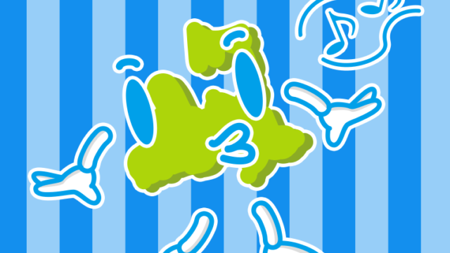 口笛を吹く青森ちゃんのイラスト【色、背景あり】PNG