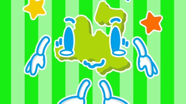 ジーンとする青森ちゃんのイラスト【色、背景あり】PNG