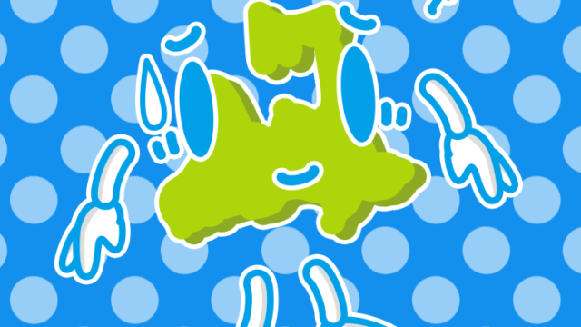 苦笑いする青森ちゃんのイラスト【色、背景あり】PNG