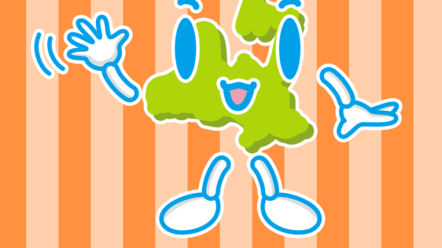 手を振る青森ちゃんのイラスト【色、背景あり】PNG