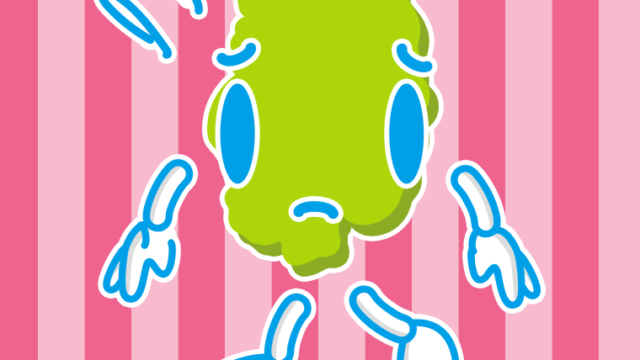 悲しそうな岩手ちゃんのイラスト【色、背景あり】PNG