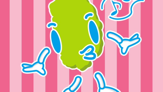 口笛を吹く岩手ちゃんのイラスト【色、背景あり】PNG