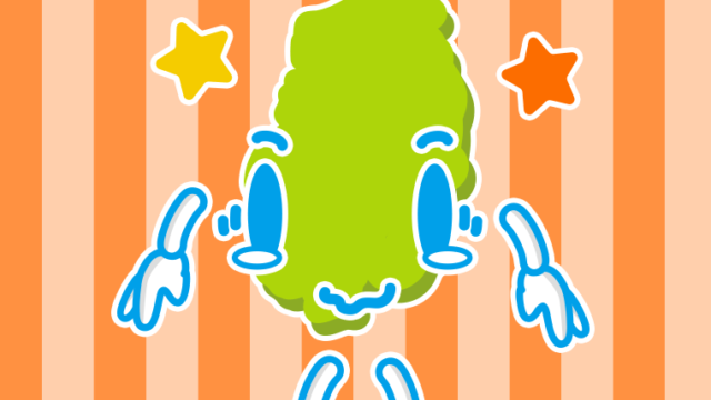 ジーンとする岩手ちゃんのイラスト【色、背景あり】PNG