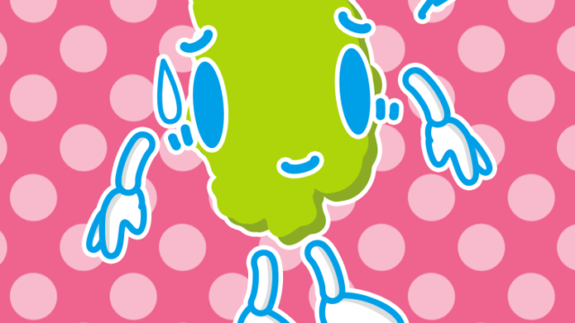 苦笑いする岩手ちゃんのイラスト【色、背景あり】PNG