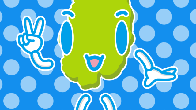 ピースをする岩手ちゃんのイラスト【色、背景あり】PNG