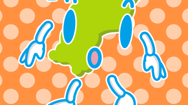 何かに気付く宮城ちゃんのイラスト【色、背景あり】PNG