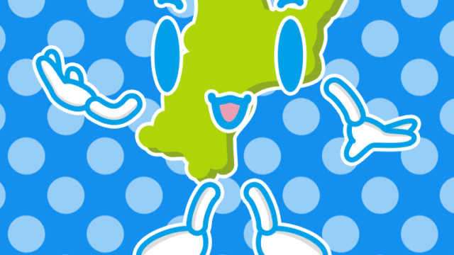 案内する宮城ちゃんのイラスト【色、背景あり】PNG