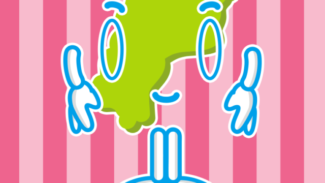 お辞儀する宮城ちゃんのイラスト【色、背景あり】PNG