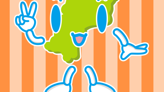 ピースをする宮城ちゃんのイラスト【色、背景あり】PNG