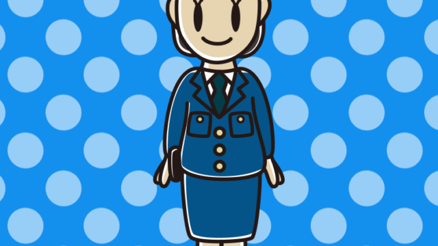 女性警察官のイラスト【色、背景あり】PNG