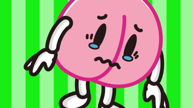 泣く桃ちゃんのイラスト【色、背景あり】PNG