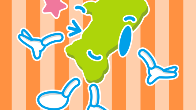 ウインクする秋田ちゃんのイラスト【色、背景あり】PNG