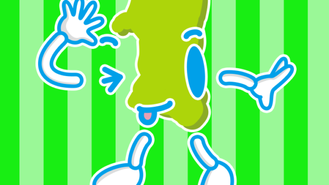 テヘヘな秋田ちゃんのイラスト【色、背景あり】PNG