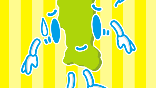 苦笑いする秋田ちゃんのイラスト【色、背景あり】PNG