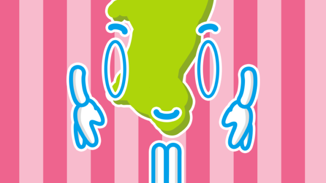 お辞儀する秋田ちゃんのイラスト【色、背景あり】PNG