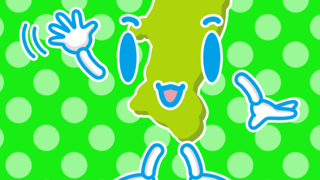 手を振る秋田ちゃんのイラスト【色、背景あり】PNG