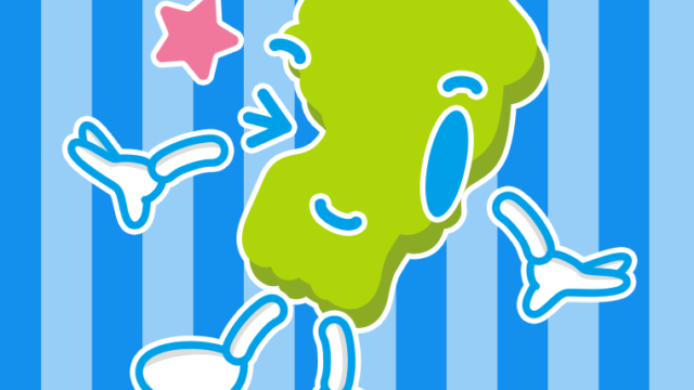 ウインクする山形ちゃんのイラスト【色、背景あり】PNG